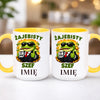 kubek z własnym nadrukiem 440ml personalizowane prezenty pl żółty