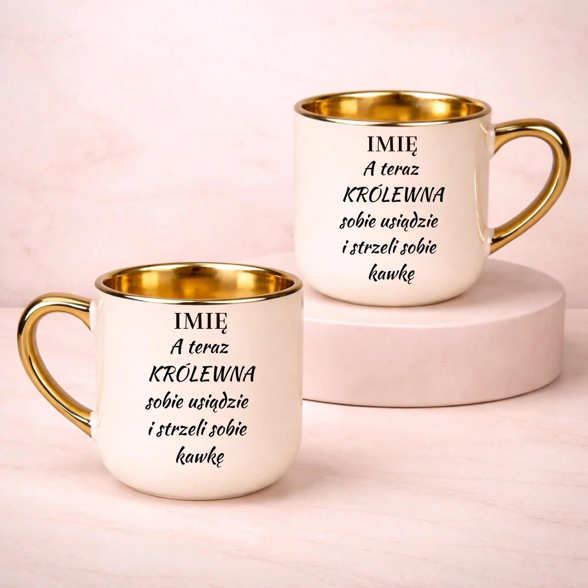 kubek z własnym nadrukiem 400ml personalizowane prezenty pl kremowy