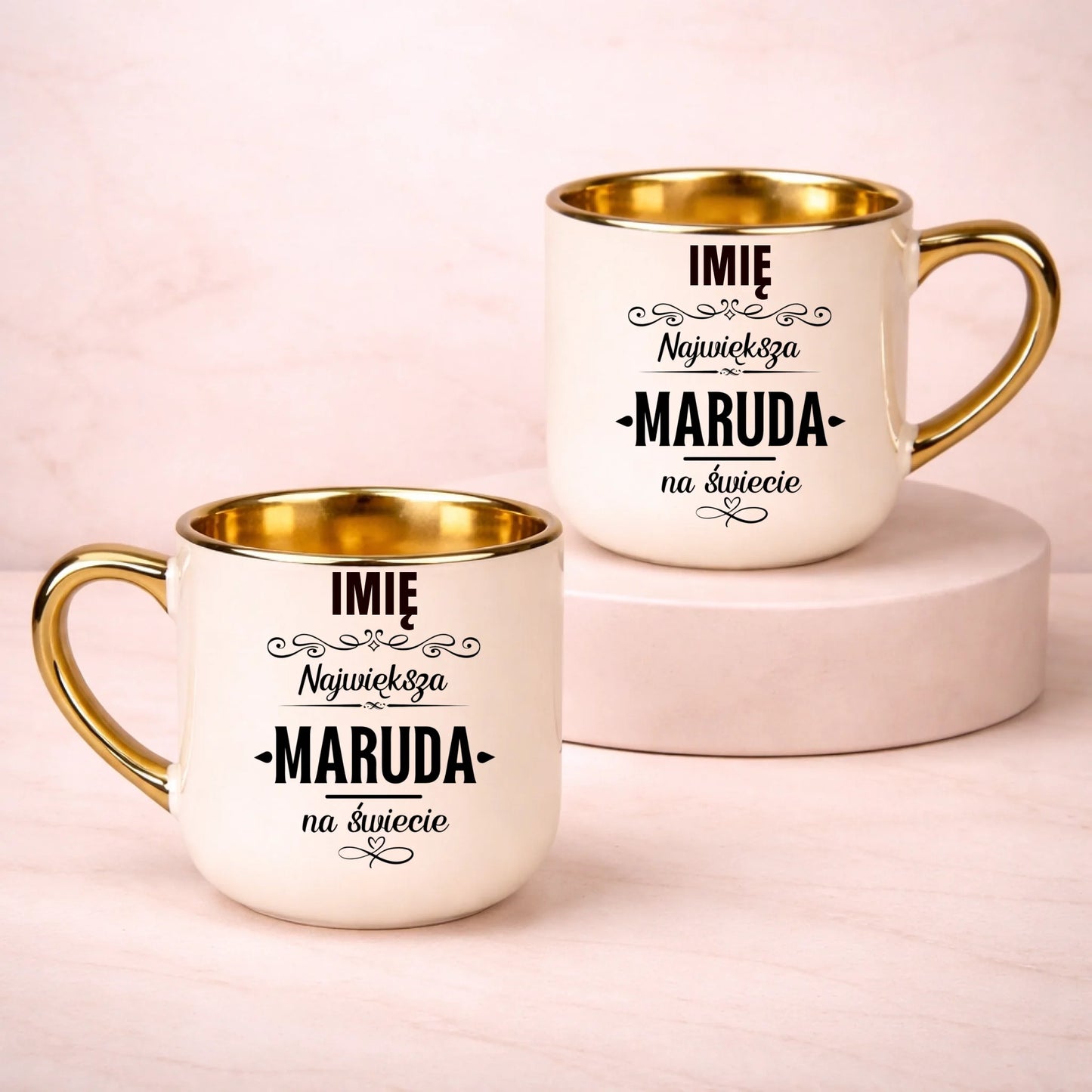 kubek z własnym nadrukiem 400ml personalizowane prezenty pl kremowy