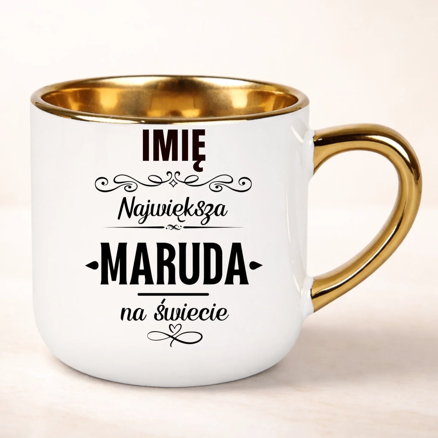 kubek personalizowany z nadrukiem 400ml biały