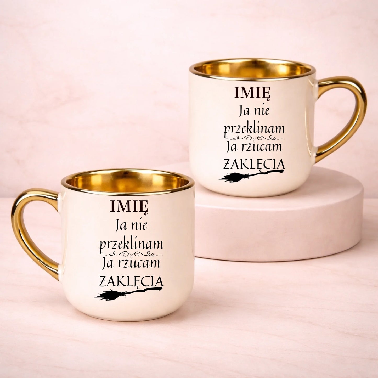 kubek z własnym nadrukiem 400ml personalizowane prezenty pl kremowy