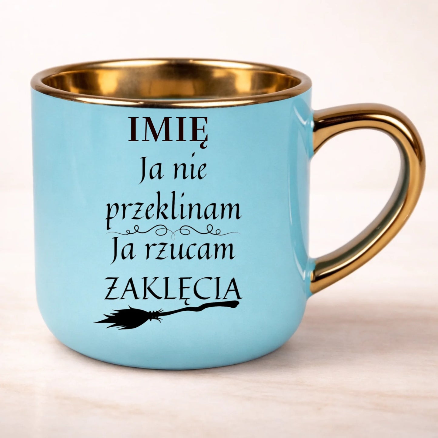 kubek personalizowany z nadrukiem 400ml niebieski