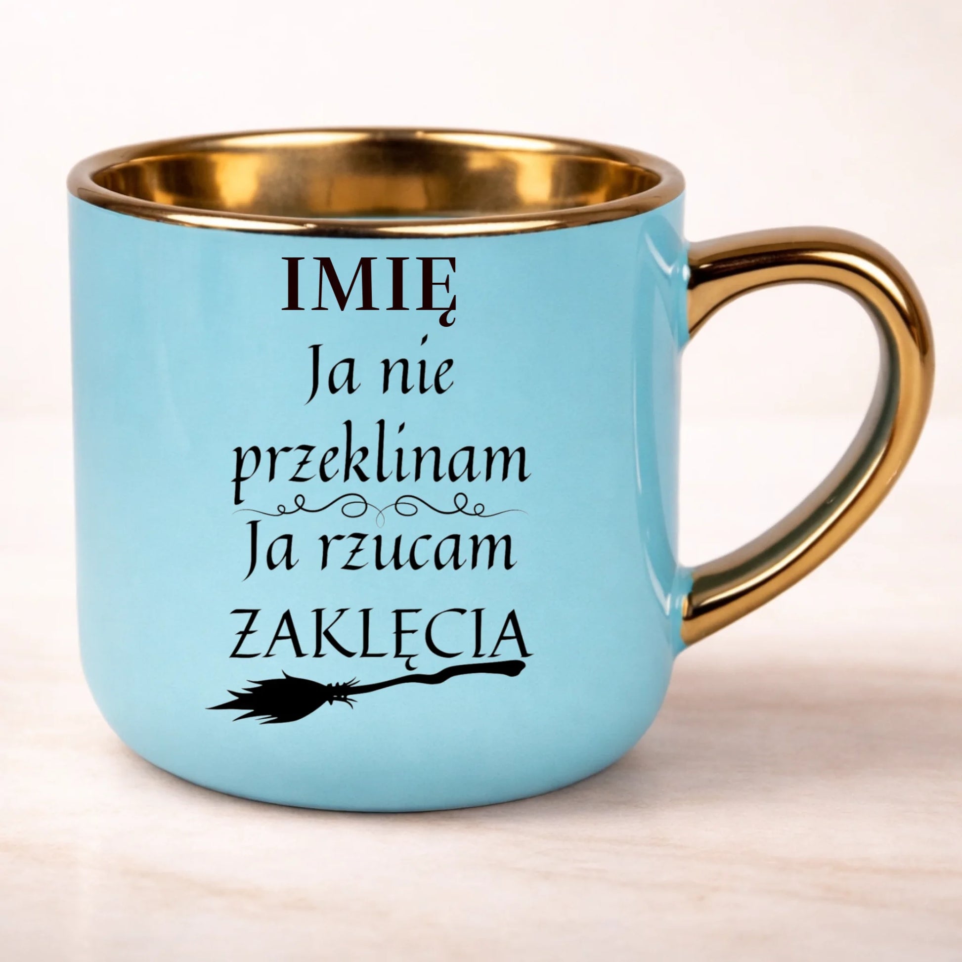 kubek personalizowany z nadrukiem 400ml niebieski