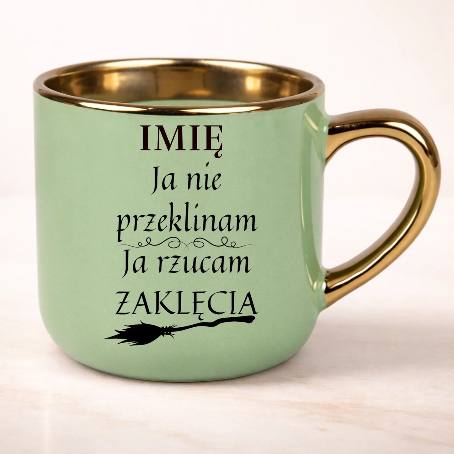 kubek personalizowany z nadrukiem 400ml zielony
