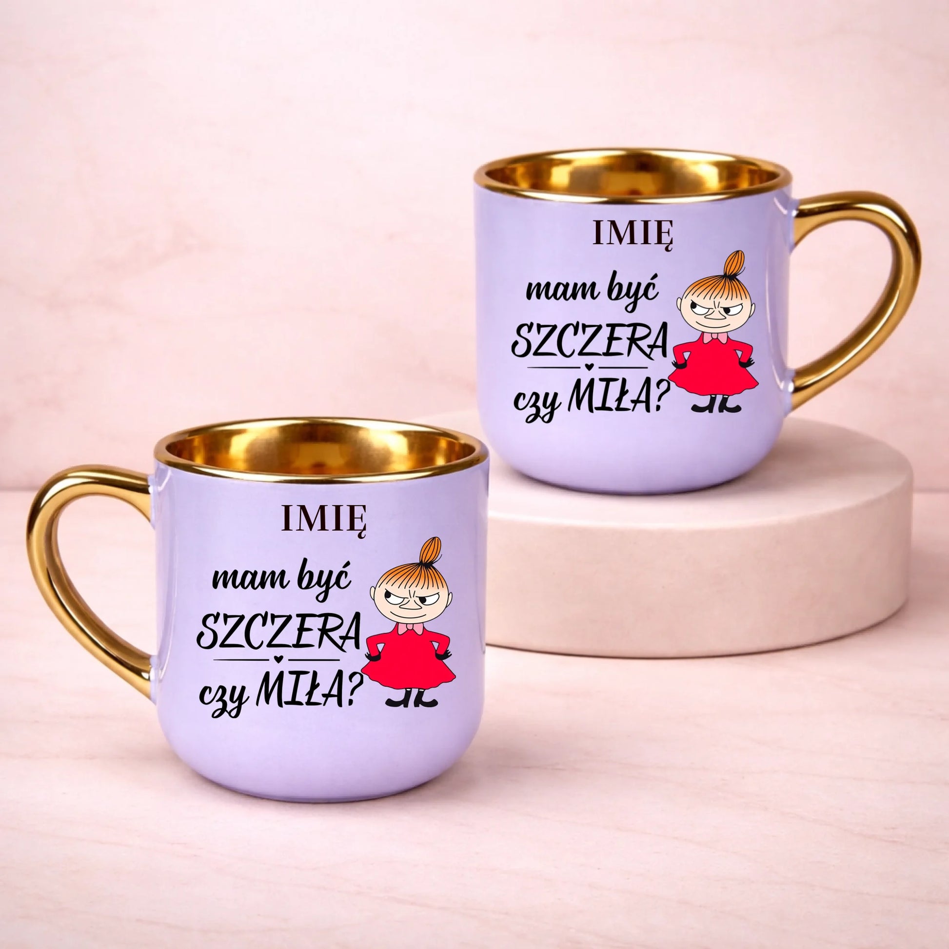 kubek z własnym nadrukiem 400ml personalizowane prezenty pl fioletowy