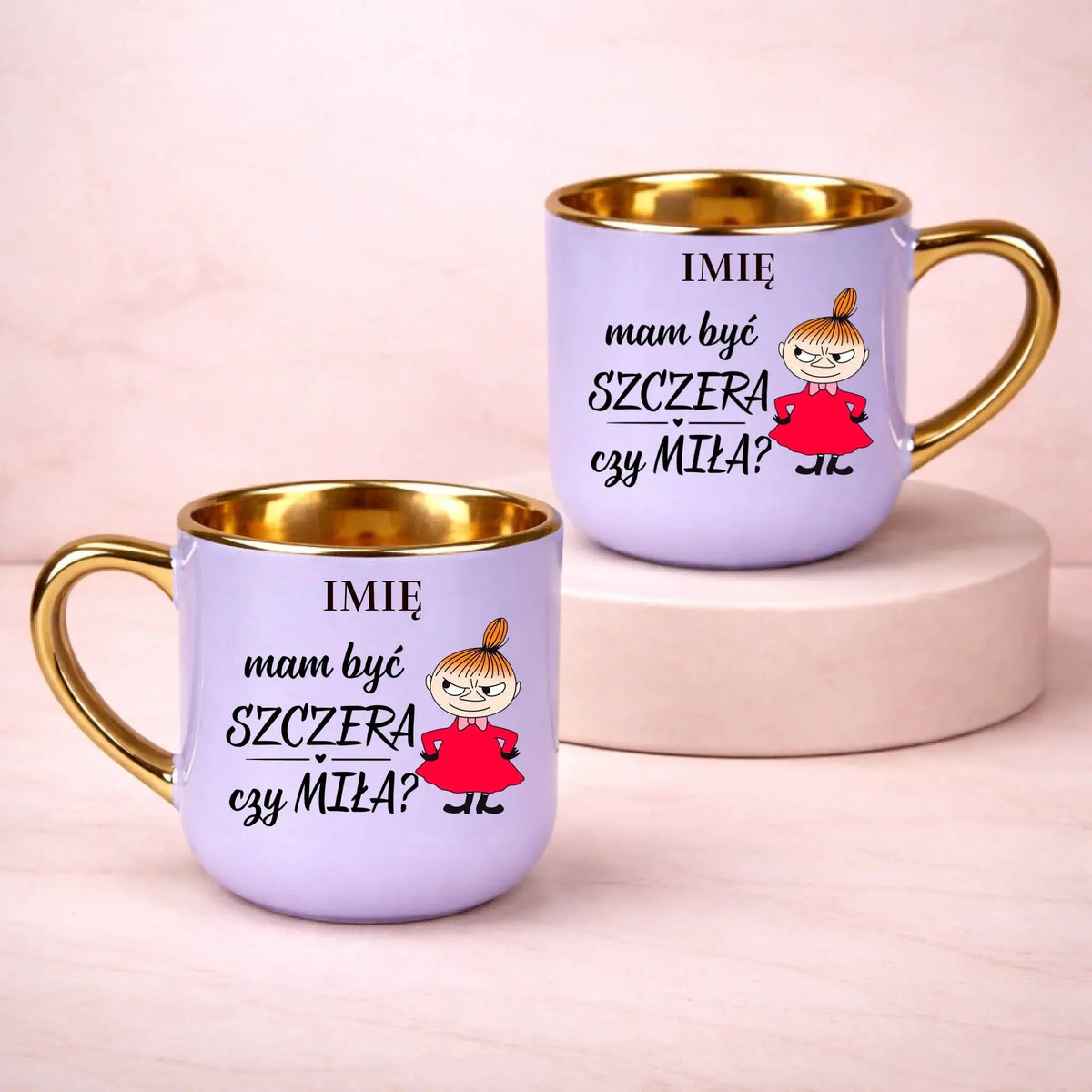 kubek z własnym nadrukiem 400ml personalizowane prezenty pl fioletowy