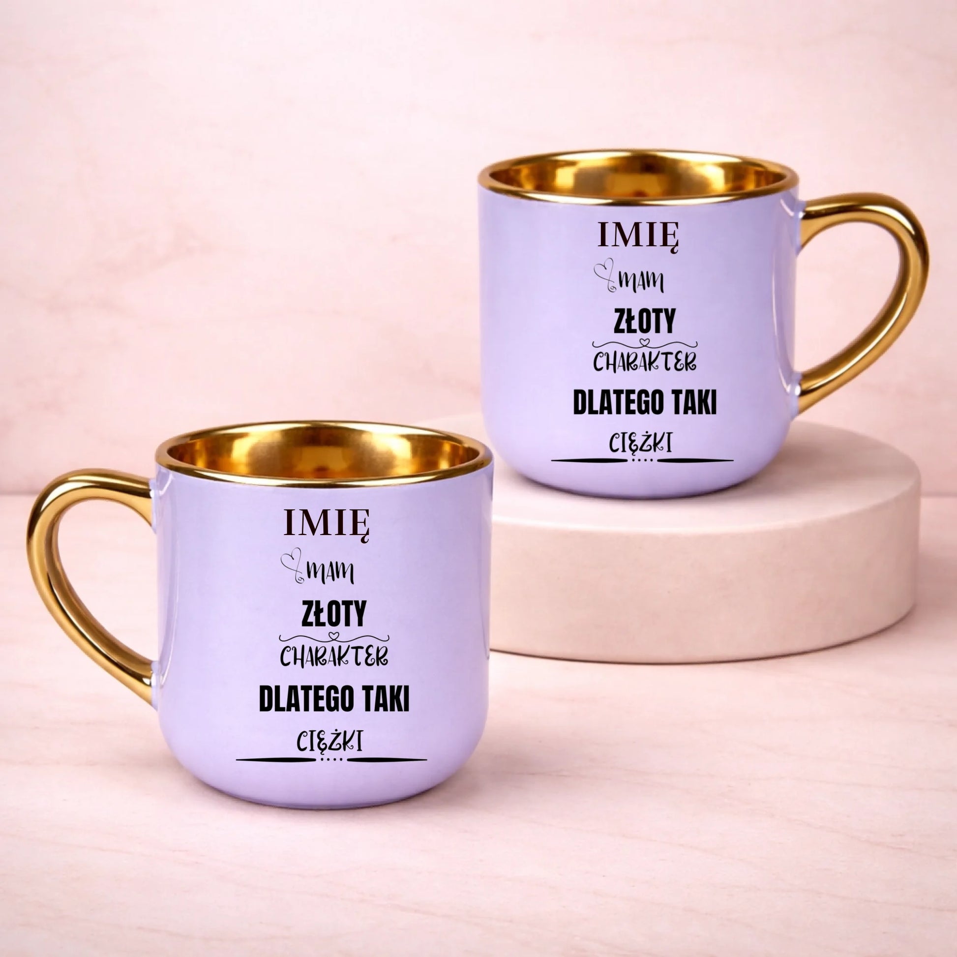 kubek z własnym nadrukiem 400ml personalizowane prezenty pl fioletowy