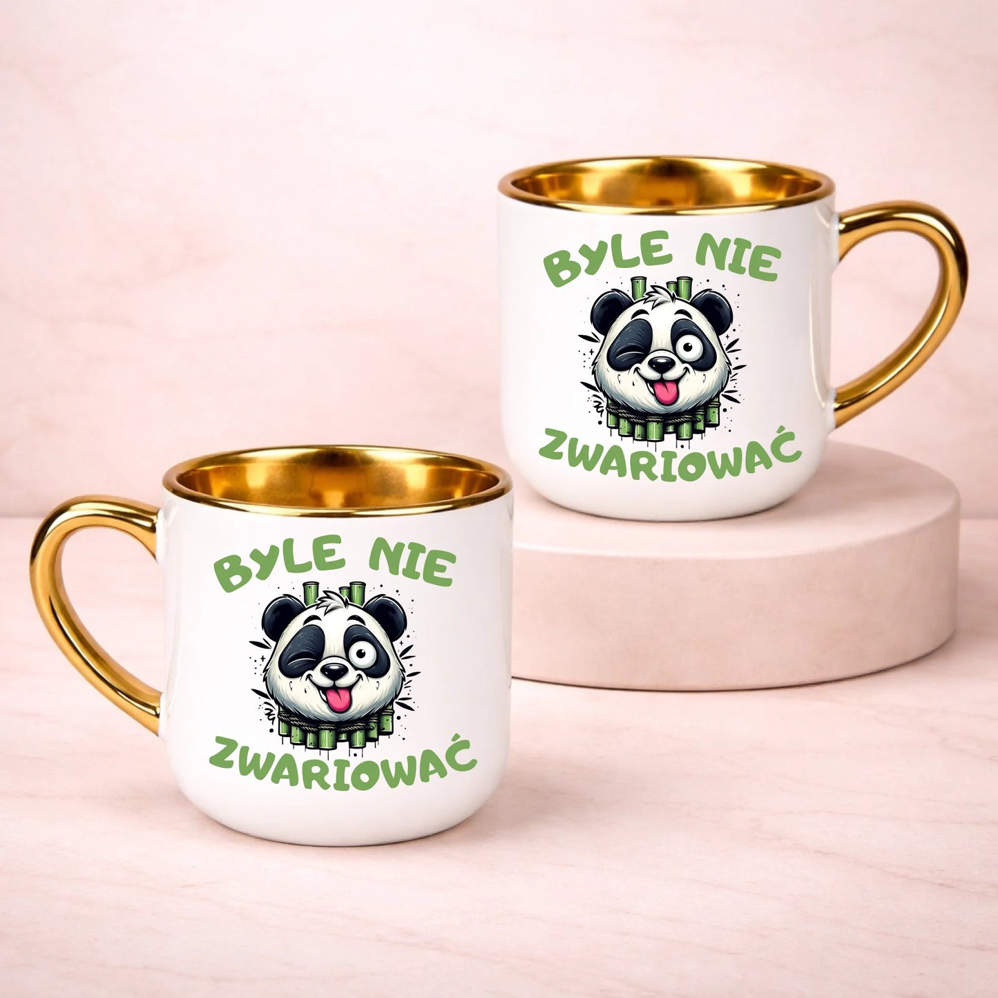 kubek z własnym nadrukiem 400ml personalizowane prezenty pl bialy