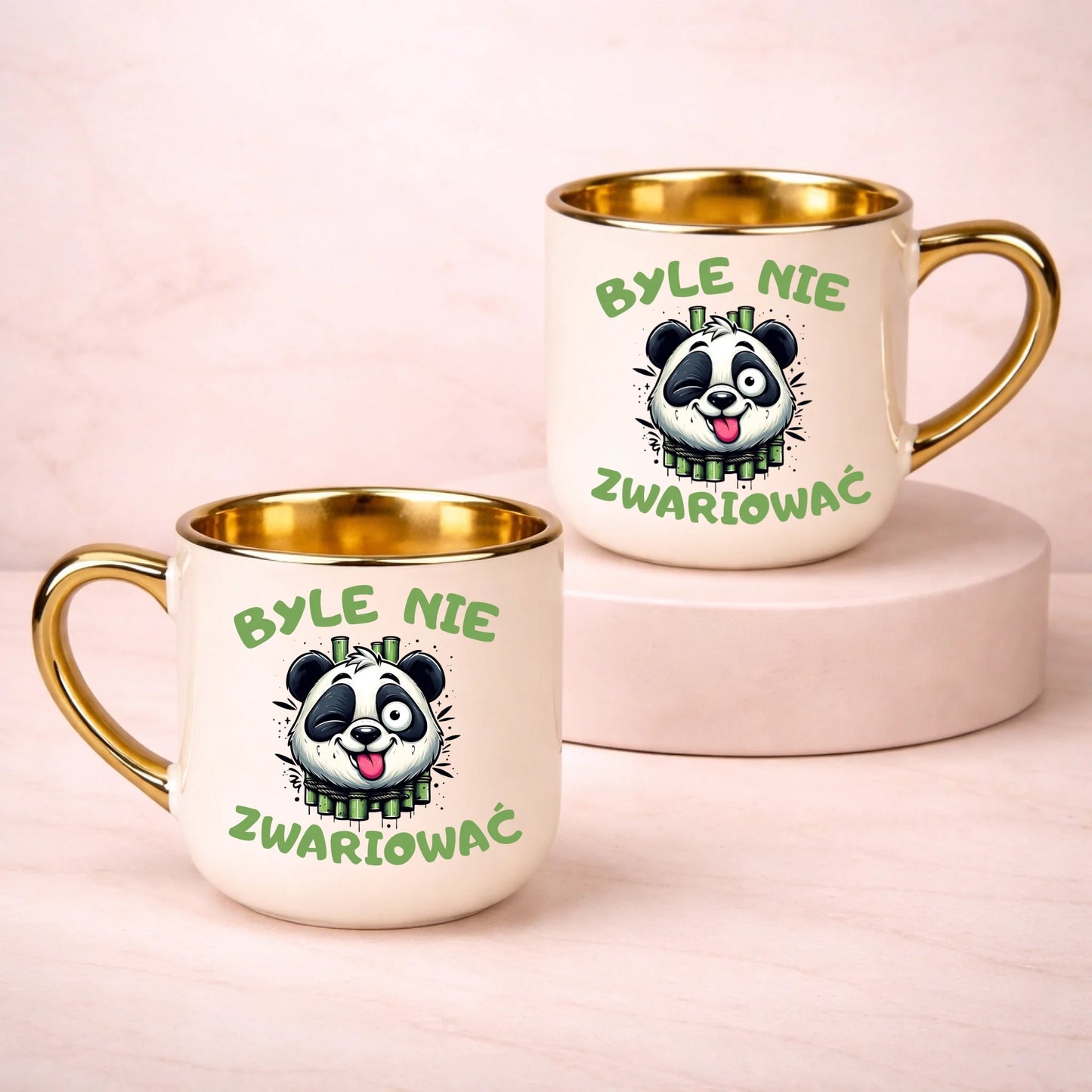 kubek z własnym nadrukiem 400ml personalizowane prezenty pl kremowy