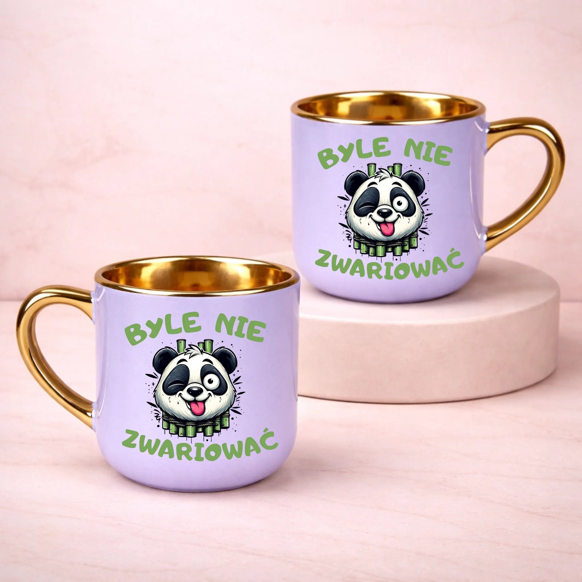 kubek z własnym nadrukiem 400ml personalizowane prezenty pl fioletowy