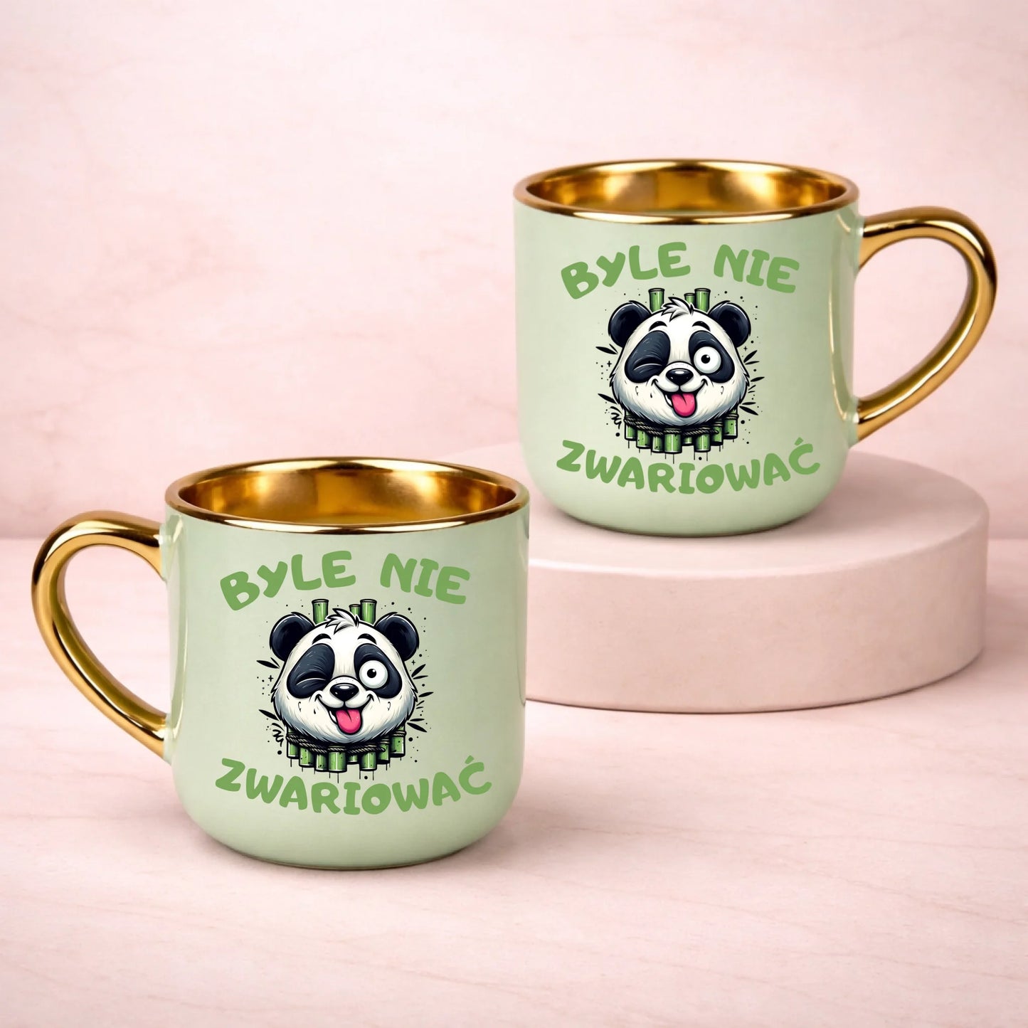 kubek z własnym nadrukiem 400ml personalizowane prezenty pl zielony
