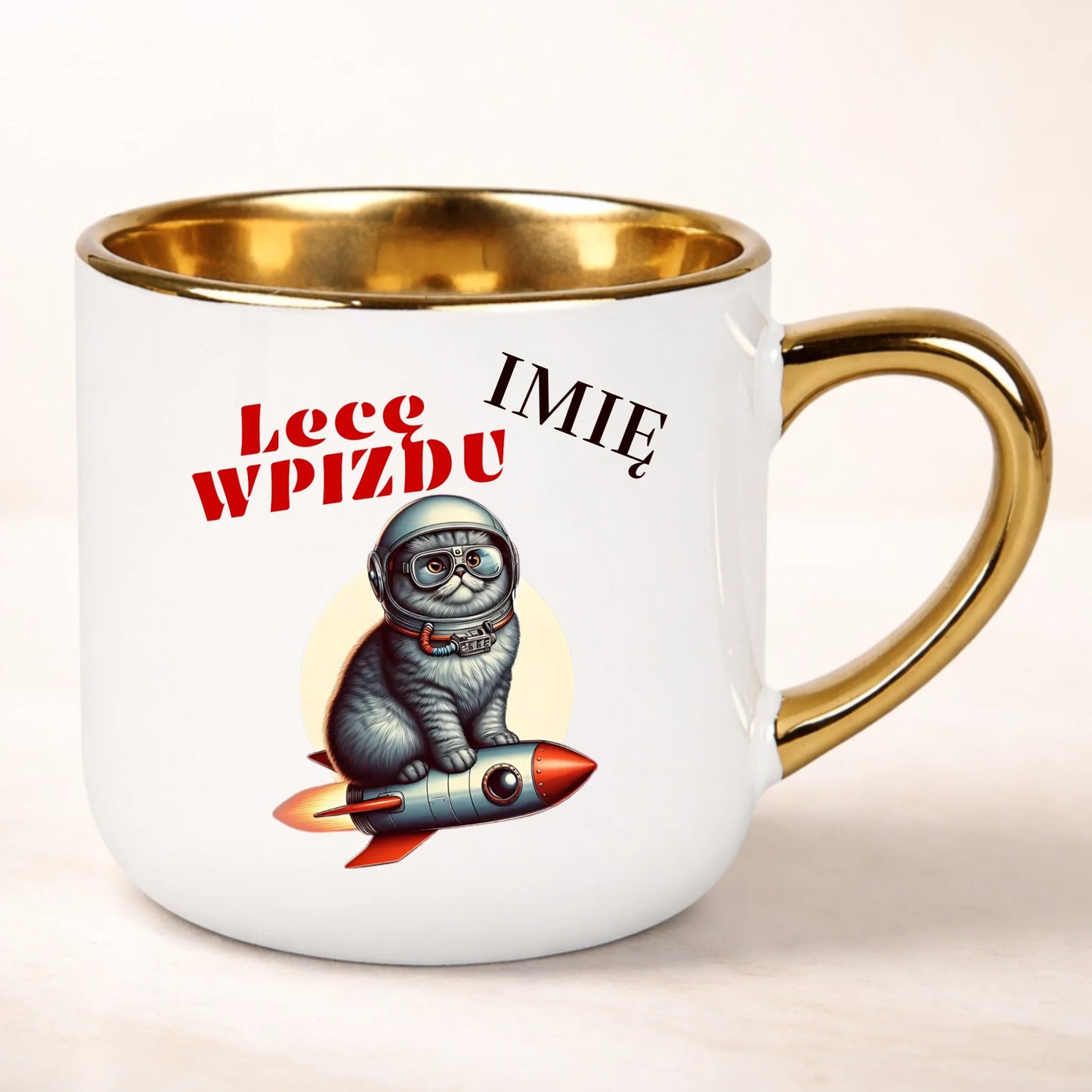kubek personalizowany z nadrukiem 400ml biały