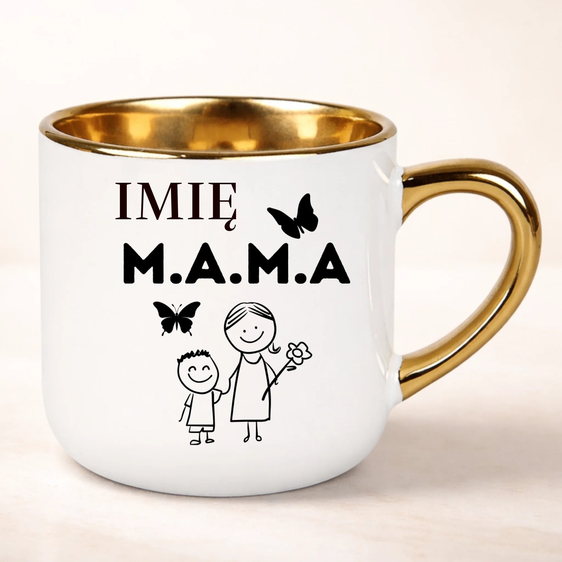kubek personalizowany z nadrukiem 400ml biały