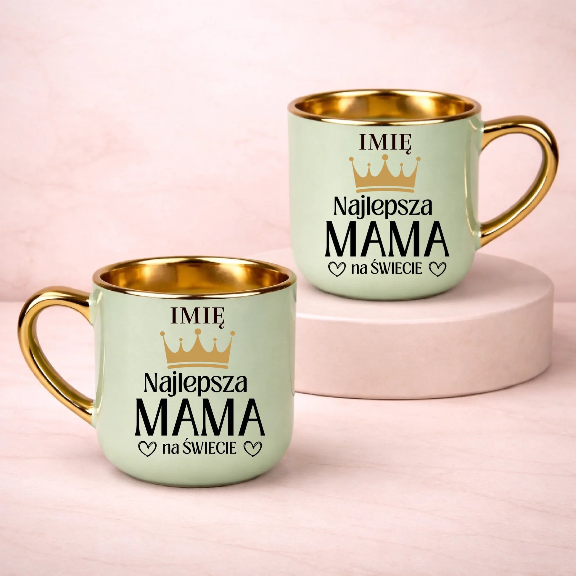kubek z własnym nadrukiem 400ml personalizowane prezenty pl zielony
