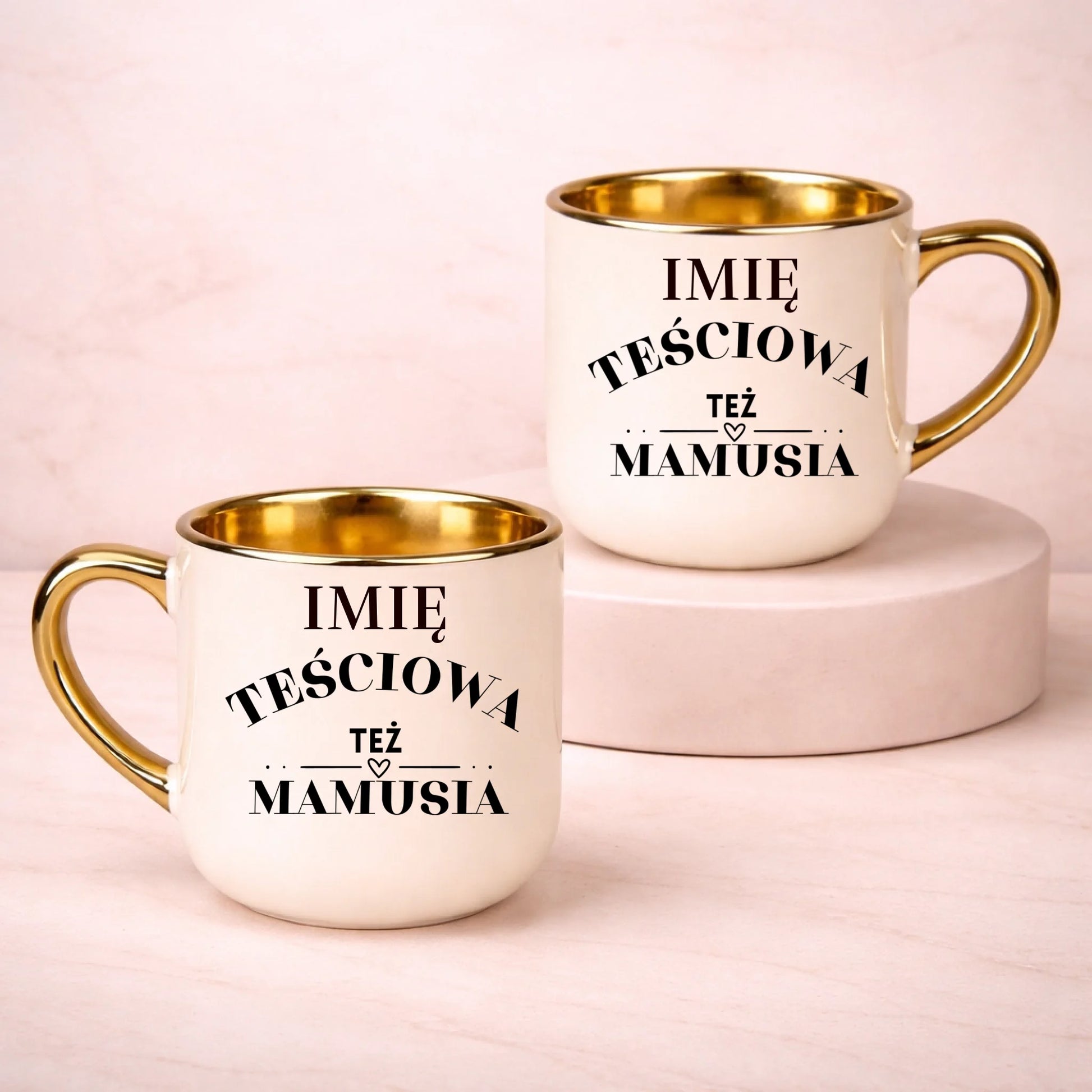 kubek z własnym nadrukiem 400ml personalizowane prezenty pl kremowy