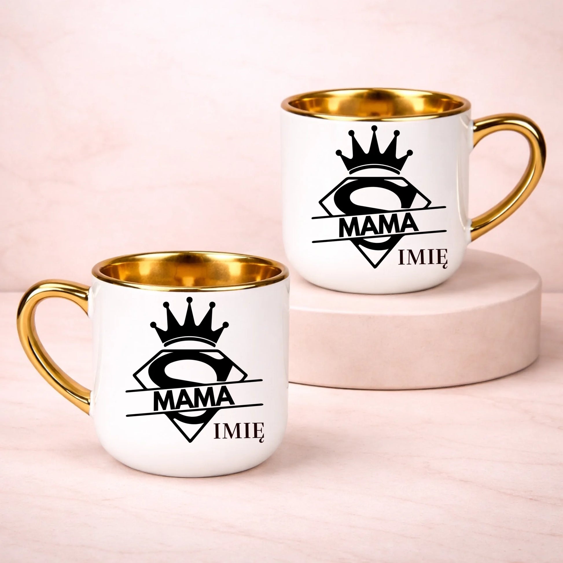 kubek z własnym nadrukiem 400ml personalizowane prezenty pl bialy