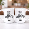kubek z własnym nadrukiem 440ml personalizowane prezenty pl bialy