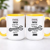 kubek z własnym nadrukiem 440ml personalizowane prezenty pl żółty