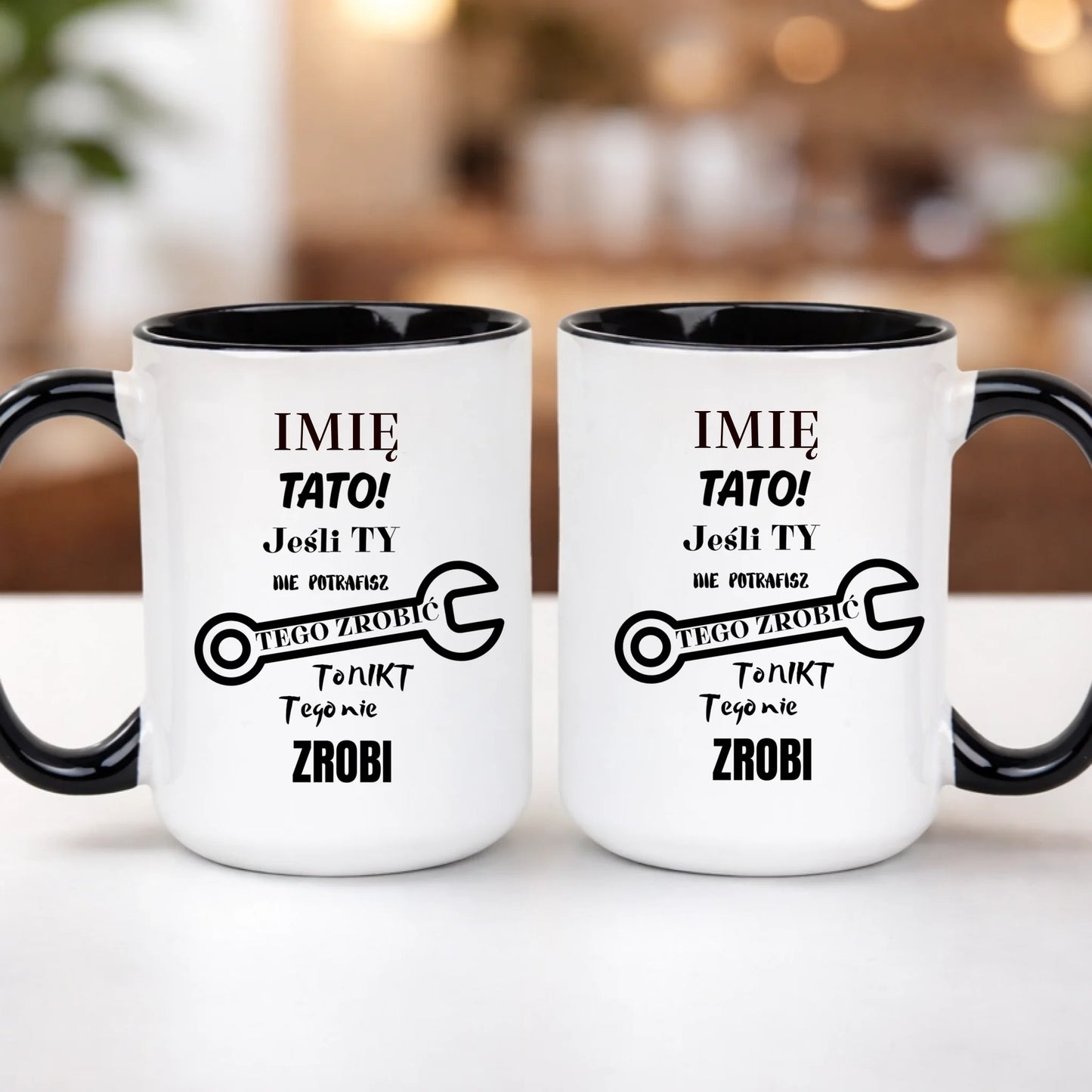 kubek z własnym nadrukiem 440ml personalizowane prezenty pl czarny