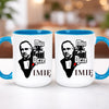kubek z własnym nadrukiem 440ml personalizowane prezenty pl niebieski