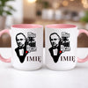 kubek z własnym nadrukiem 440ml personalizowane prezenty pl różowy