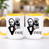 kubek z własnym nadrukiem 440ml personalizowane prezenty pl żółty