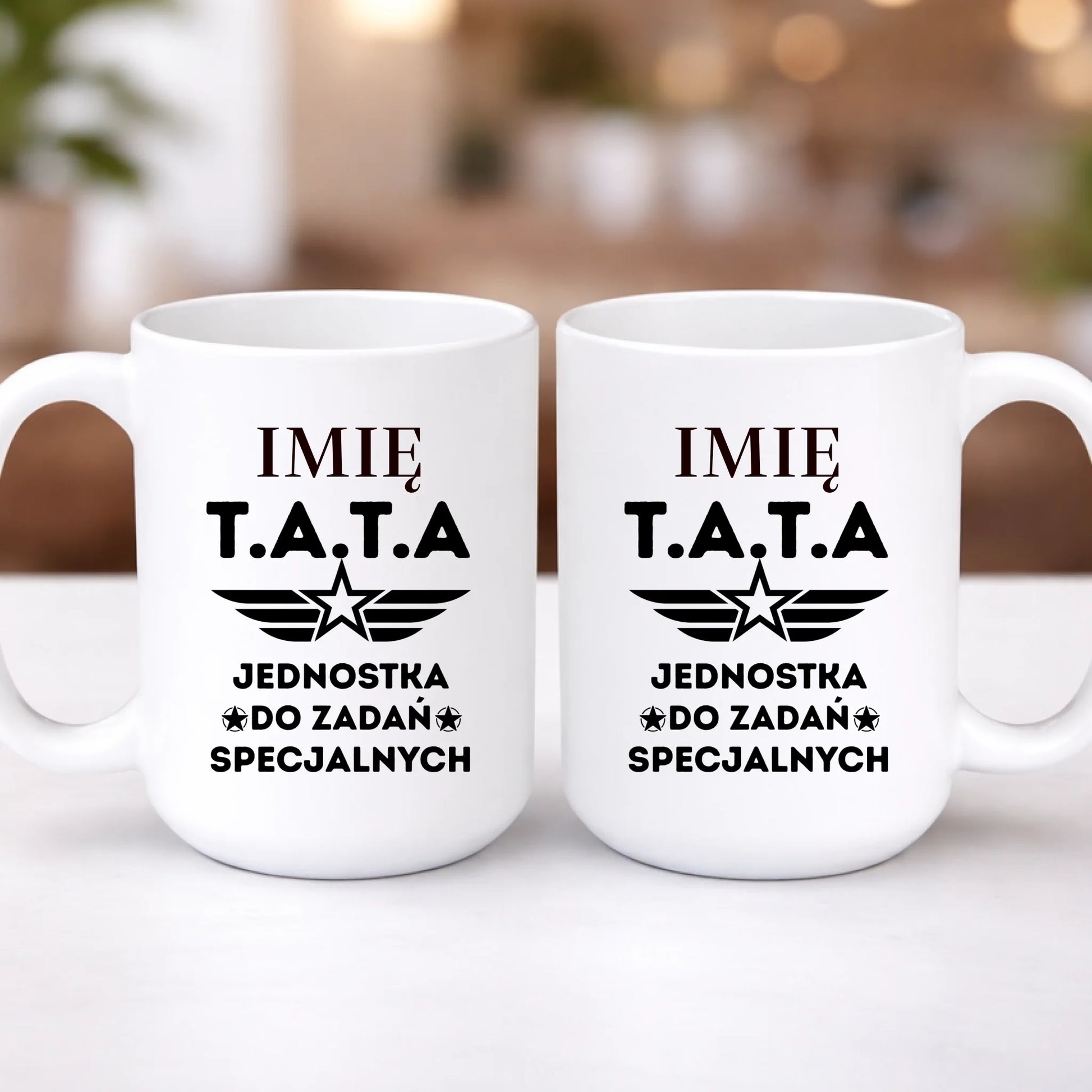 kubek z własnym nadrukiem 440ml personalizowane prezenty pl bialy