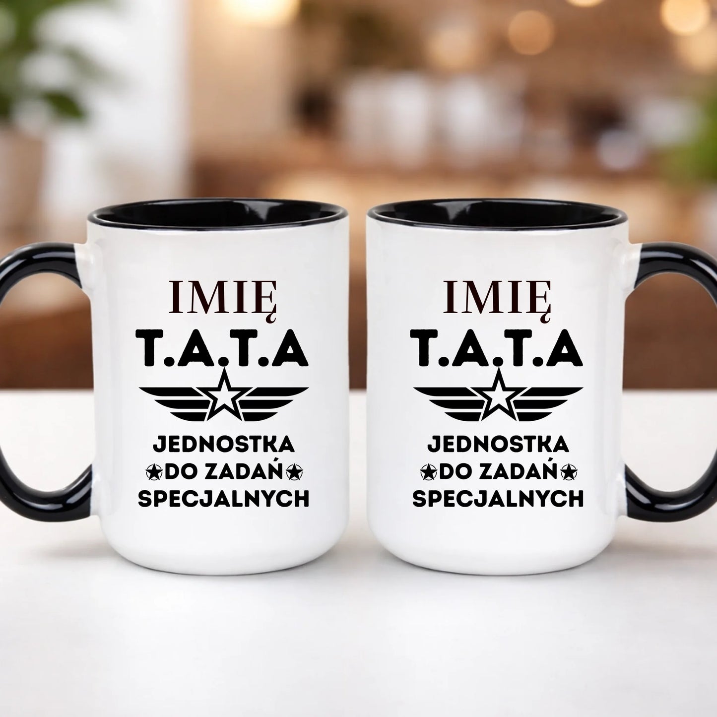 kubek z własnym nadrukiem 440ml personalizowane prezenty pl czarny