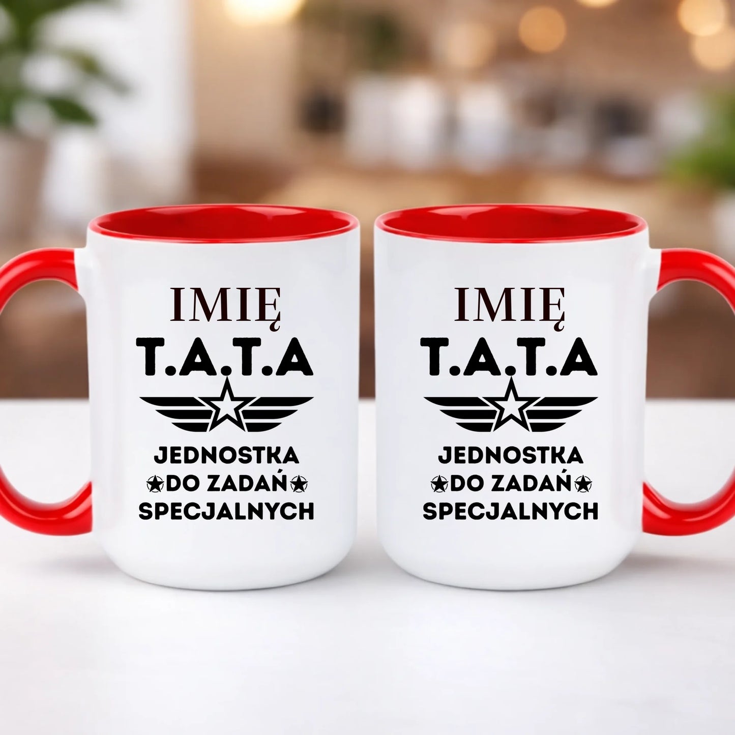 kubek z własnym nadrukiem 440ml personalizowane prezenty pl czerwony