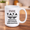 kubek z własnym nadrukiem 440ml personalizowane prezenty pl bialy