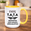 kubek z własnym nadrukiem 440ml personalizowane prezenty pl żółty