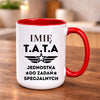 kubek z własnym nadrukiem 440ml personalizowane prezenty pl czerwony