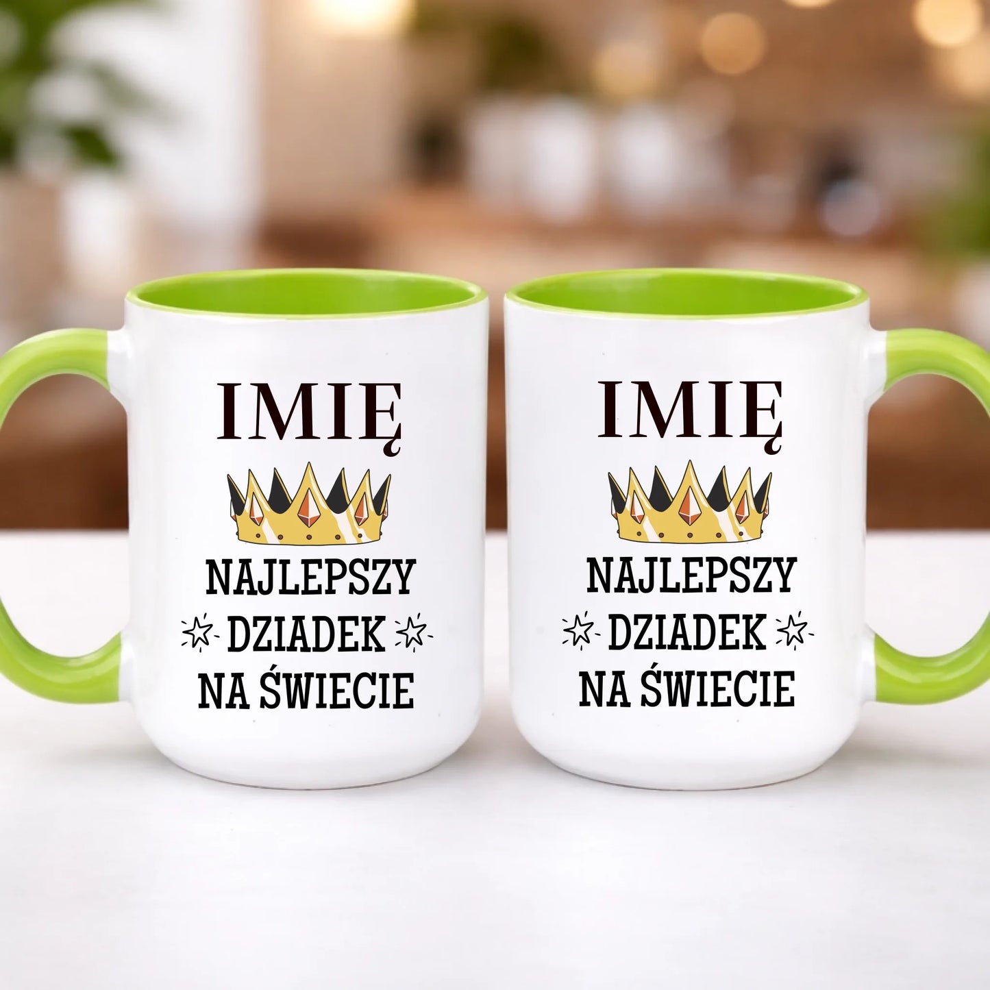 kubek z własnym nadrukiem 440ml personalizowane prezenty pl zielony