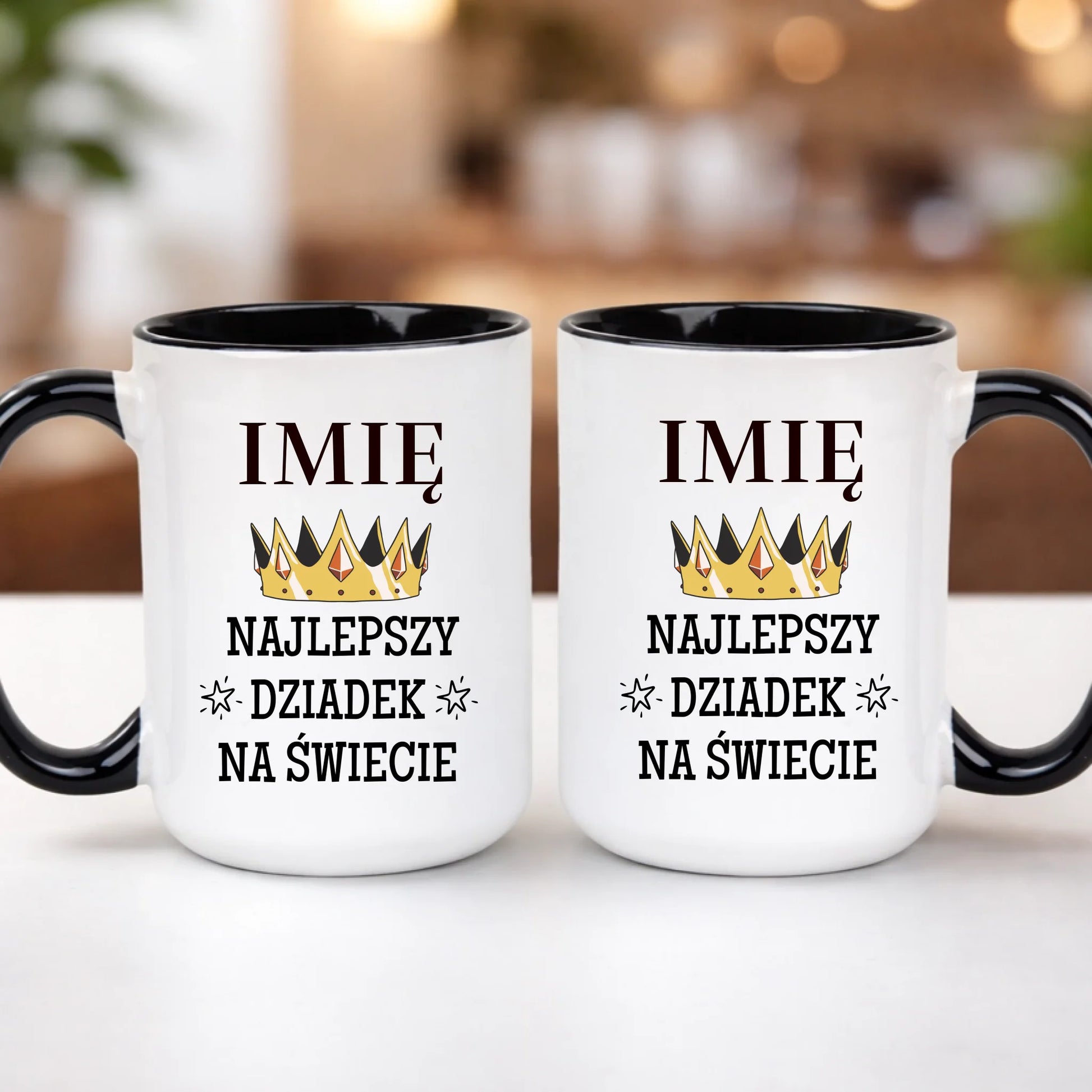 kubek z własnym nadrukiem 440ml personalizowane prezenty pl czarny