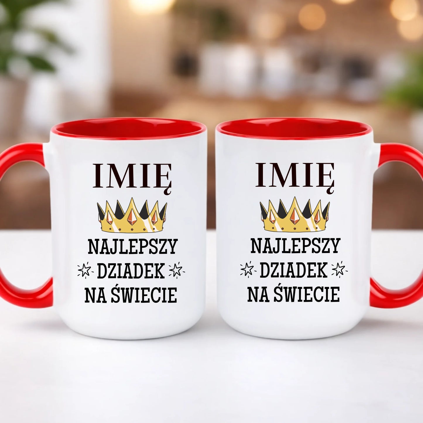 kubek z własnym nadrukiem 440ml personalizowane prezenty pl czerwony