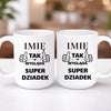 kubek z własnym nadrukiem 440ml personalizowane prezenty pl bialy