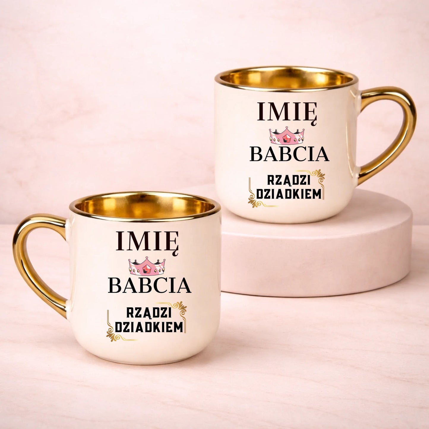 kubek z własnym nadrukiem 400ml personalizowane prezenty pl kremowy