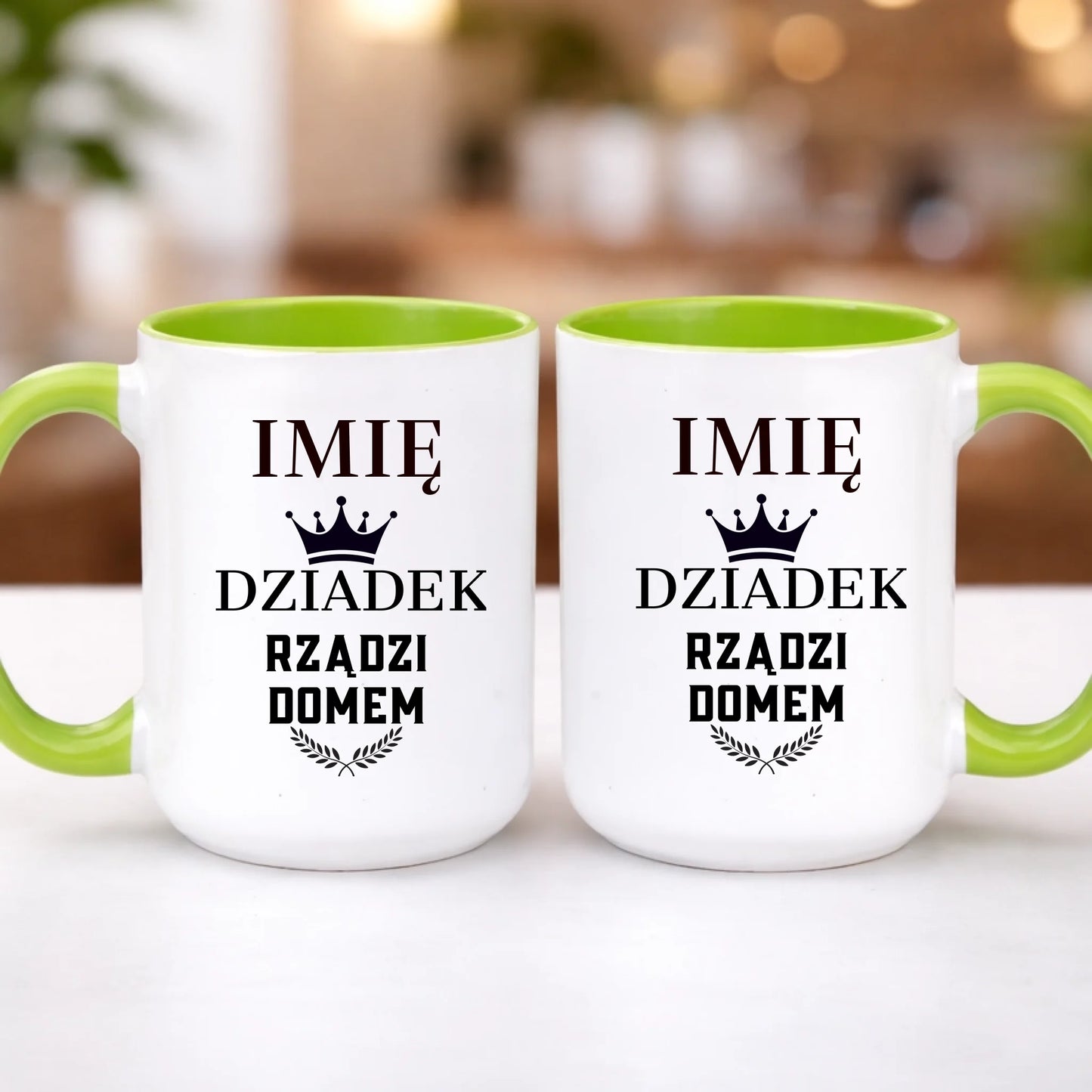 kubek z własnym nadrukiem 440ml personalizowane prezenty pl zielony
