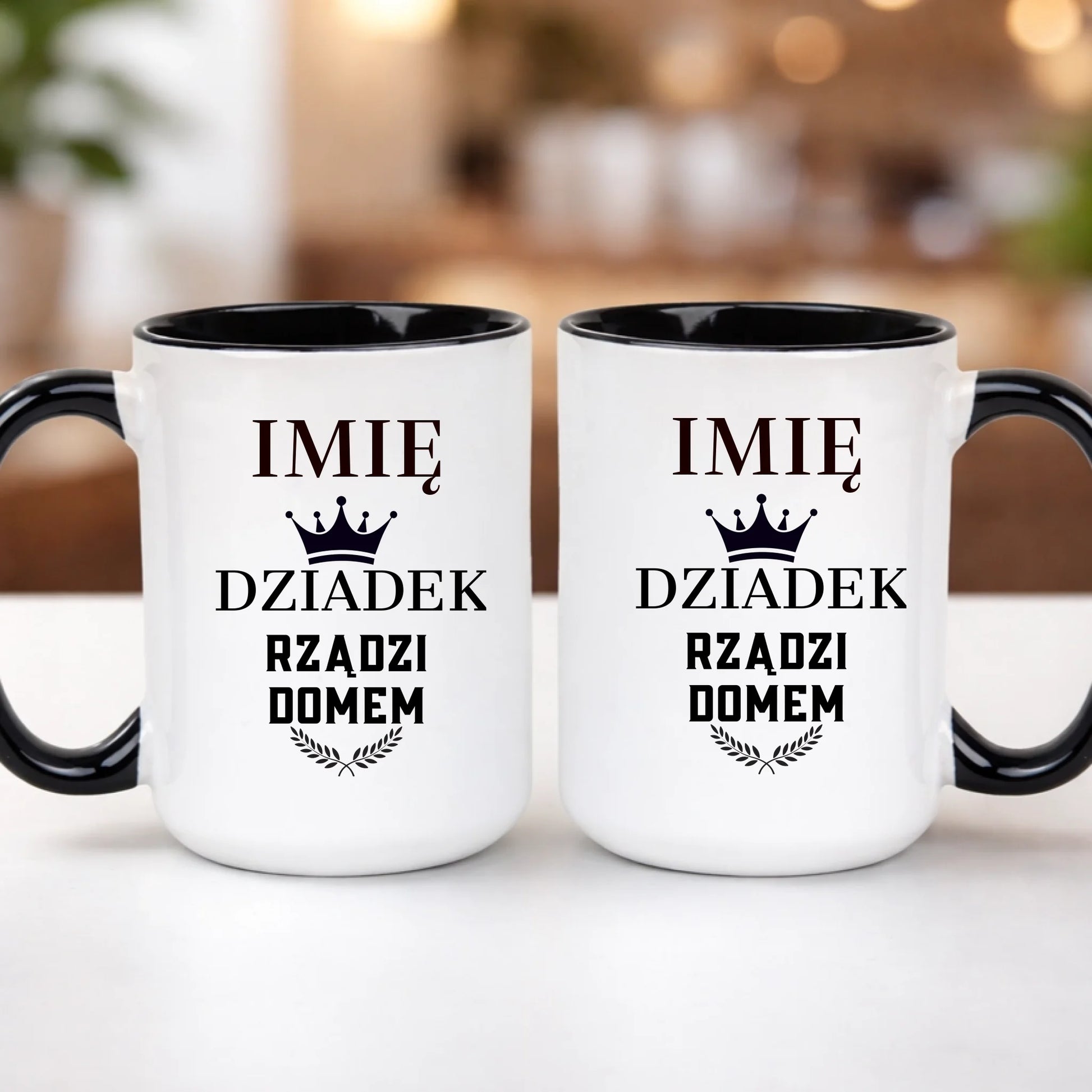 kubek z własnym nadrukiem 440ml personalizowane prezenty pl czarny
