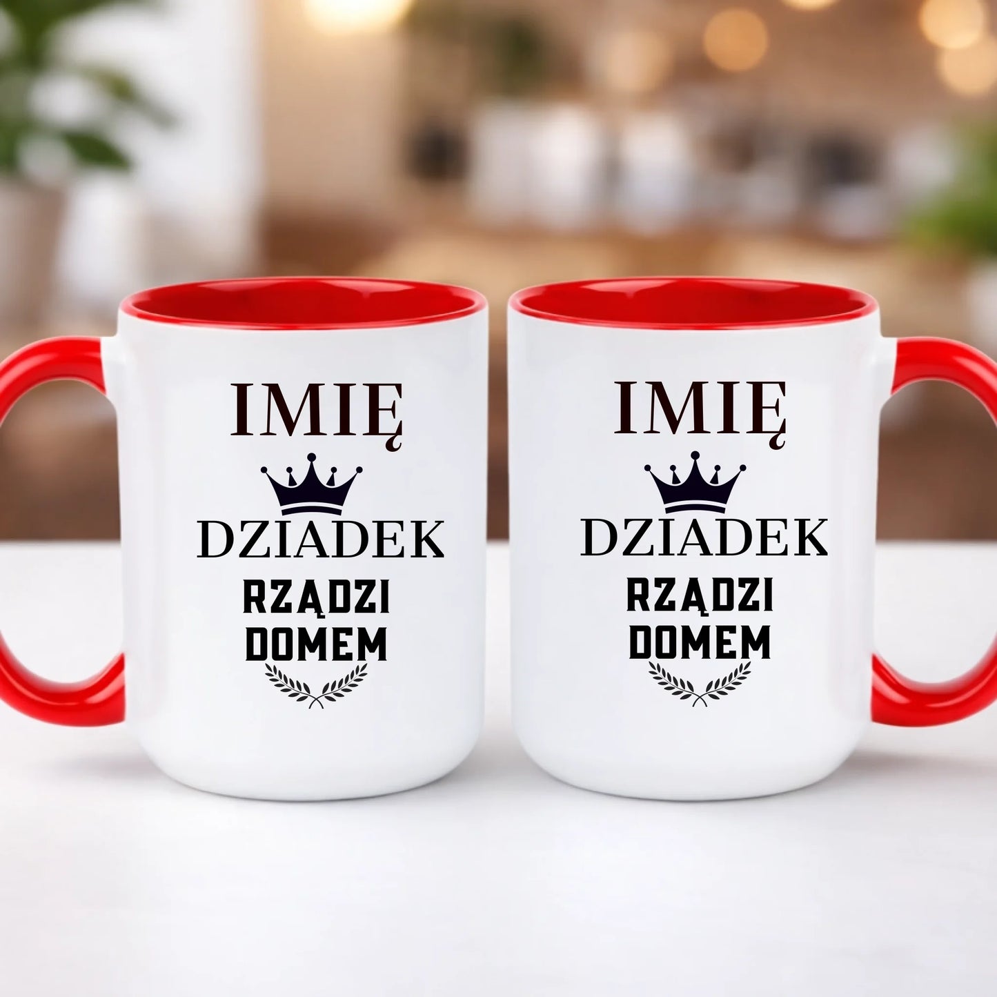 kubek z własnym nadrukiem 440ml personalizowane prezenty pl czerwony