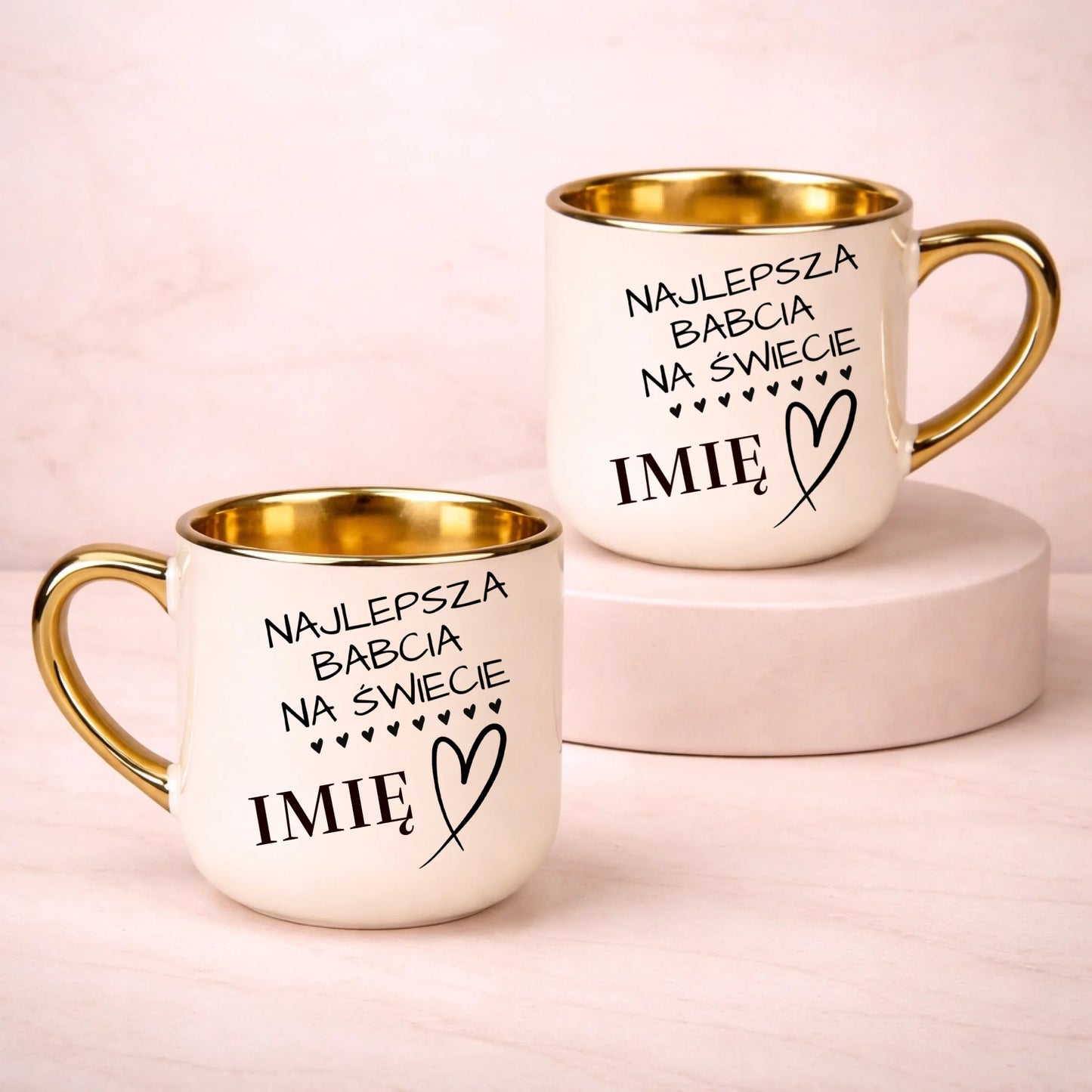 kubek z własnym nadrukiem 400ml personalizowane prezenty pl kremowy