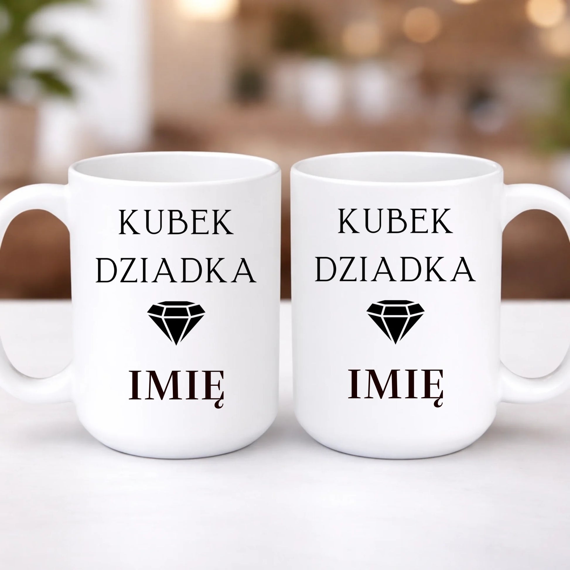 kubek z własnym nadrukiem 440ml personalizowane prezenty pl bialy