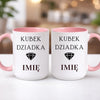 kubek z własnym nadrukiem 440ml personalizowane prezenty pl różowy