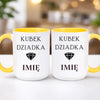 kubek z własnym nadrukiem 440ml personalizowane prezenty pl żółty