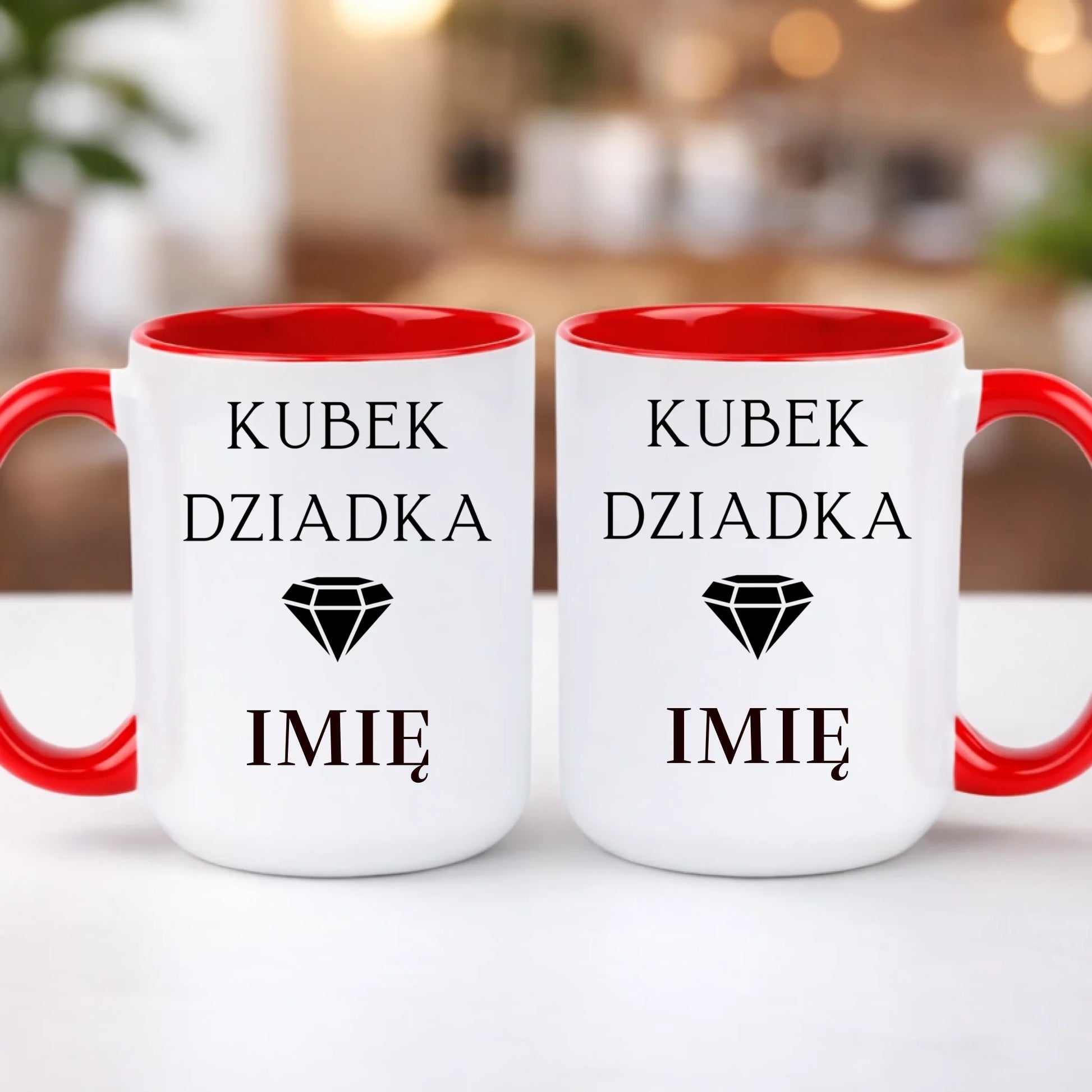 kubek z własnym nadrukiem 440ml personalizowane prezenty pl czerwony