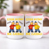 kubek z własnym nadrukiem 440ml personalizowane prezenty pl różowy