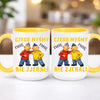kubek z własnym nadrukiem 440ml personalizowane prezenty pl żółty