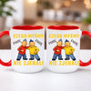 kubek z własnym nadrukiem 440ml personalizowane prezenty pl czerwony