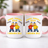 kubek z własnym nadrukiem 440ml personalizowane prezenty pl różowy