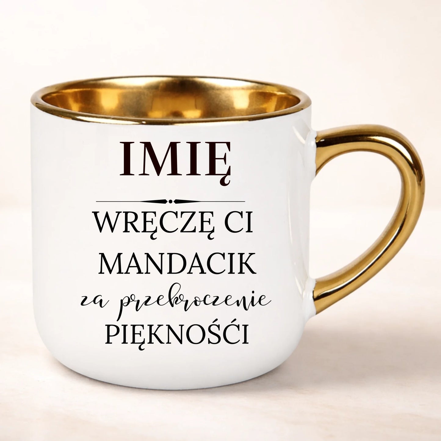 kubek personalizowany z nadrukiem 400ml biały